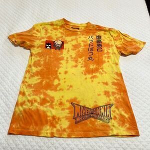 My Hero Hello Kitty and Friends Academia T-Shirt Yello and Orange Tie Dye - S